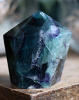 Chunky rainbow fluorite tower 9