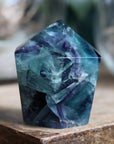 Chunky rainbow fluorite tower 9