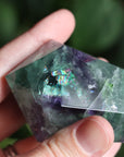 Chunky rainbow fluorite tower 10