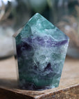 Chunky rainbow fluorite tower 10