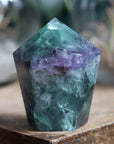 Chunky rainbow fluorite tower 10