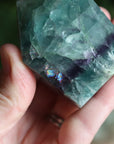 Chunky rainbow fluorite tower 11