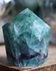 Chunky rainbow fluorite tower 11