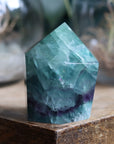 Chunky rainbow fluorite tower 11