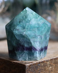 Chunky rainbow fluorite tower 11