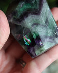 Chunky rainbow fluorite tower 12