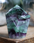 Chunky rainbow fluorite tower 12
