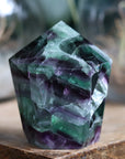 Chunky rainbow fluorite tower 12