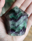 Chunky rainbow fluorite tower 12