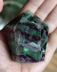 Chunky rainbow fluorite tower 12