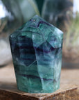 Chunky rainbow fluorite tower 13