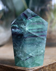 Chunky rainbow fluorite tower 13