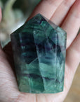 Chunky rainbow fluorite tower 13