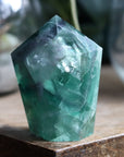 Chunky rainbow fluorite tower 14