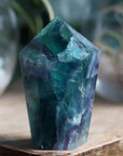 Chunky rainbow fluorite tower 16