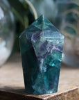 Chunky rainbow fluorite tower 16