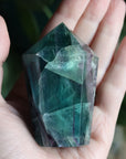 Chunky rainbow fluorite tower 16