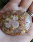 Flower agate pocket stone 12