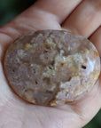 Flower agate pocket stone 12