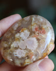 Flower agate pocket stone 12