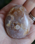 Flower agate pocket stone 15