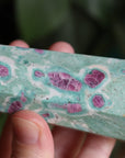 Ruby in fuchsite and kyanite tower 1