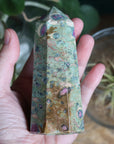 Ruby in fuchsite and kyanite tower 2
