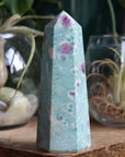 Ruby in fuchsite and kyanite tower 3