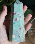 Ruby in fuchsite and kyanite tower 3