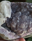 Amethyst cut base with calcite 4