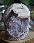 Amethyst cut base with calcite 4