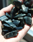 Blue tiger eye tumbled stones (set of 3)