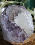 Amethyst cut base with calcite 6