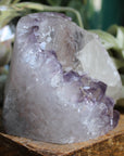 Amethyst cut base with calcite 6