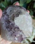 Amethyst cut base with calcite 6