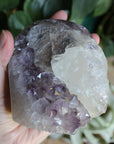 Amethyst cut base with calcite 6