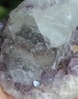 Amethyst cut base with calcite 6