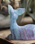 Hand carved fluorite deer 3