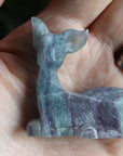 Hand carved fluorite deer 3