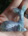Hand carved fluorite deer 3