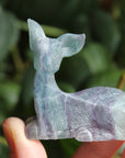 Hand carved fluorite deer 3