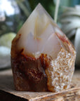 Semi polished carnelian tower 2