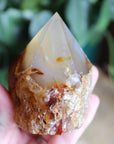 Semi polished carnelian tower 2