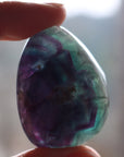 Large rainbow fluorite tumbled stone 10