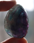 Large rainbow fluorite tumbled stone 10