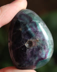 Large rainbow fluorite tumbled stone 10