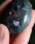 Large rainbow fluorite tumbled stone 10