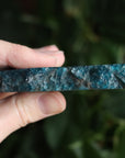 Semi polished blue apatite slab 1