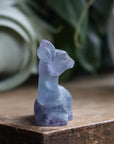 Hand carved rainbow fluorite deer 4