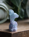 Hand carved rainbow fluorite deer 5